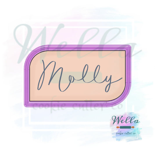 Plaque Molly Cookie Cutter, Modern Molly Cookie Cutter, Modern Plaque Cutter, Plaque Cookie Cutter