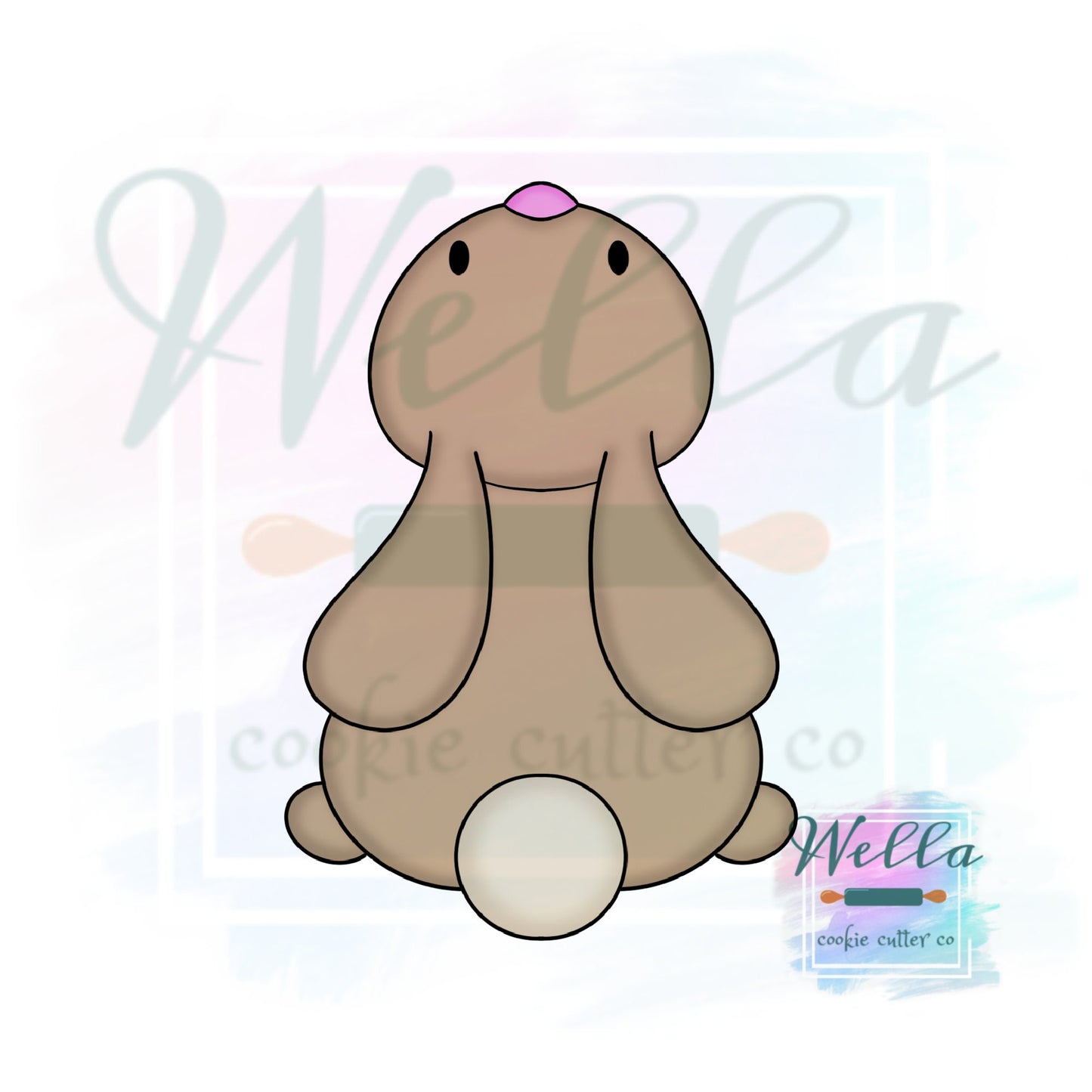 Bunny Looking Up Cookie Cutter, Star Gazing Bunny Cookie Cutter, Easter Cookie Cutter