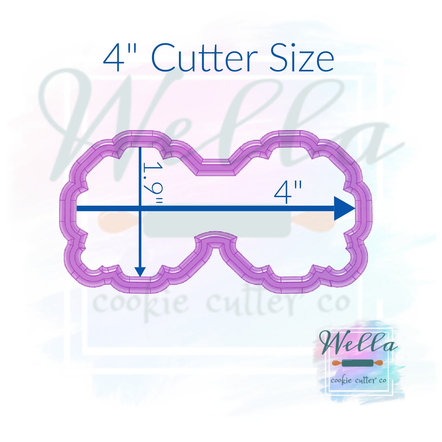 Daisy Glasses Cookie Cutter, Flower Glasses Cookie Cutter, Sunglasses Cookie Cutter