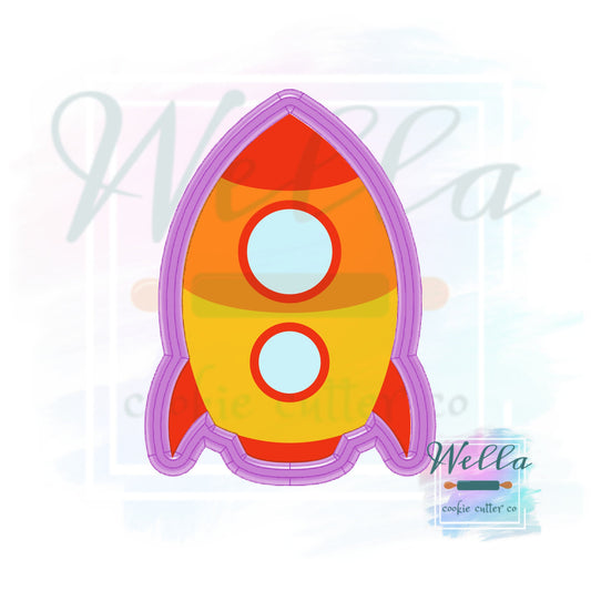 Space Rocket Chubby Cookie Cutter, Space Themed Cookie Cutter