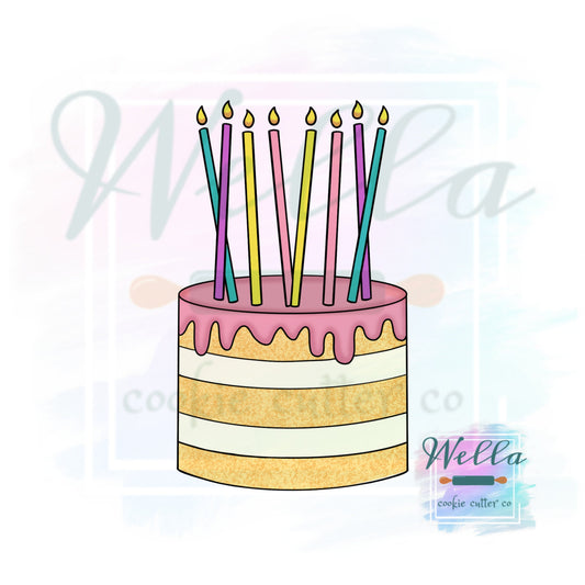 Birthday Cake with Candles Cookie Cutter