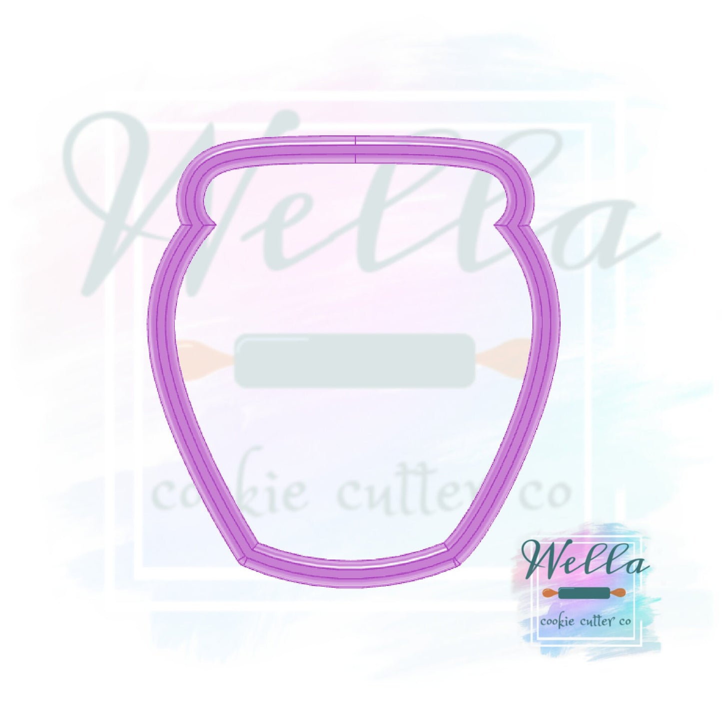Honey Pot No Top Cookie Cutter, Pot of Hunny Cookie Cutter, Baby Shower Cookie Cutter, Sweet as can Bee Baby Shower