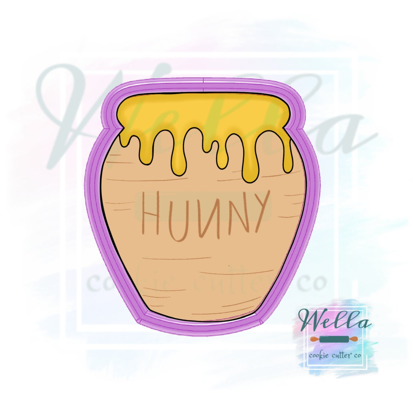 Honey Pot No Top Cookie Cutter, Pot of Hunny Cookie Cutter, Baby Shower Cookie Cutter, Sweet as can Bee Baby Shower