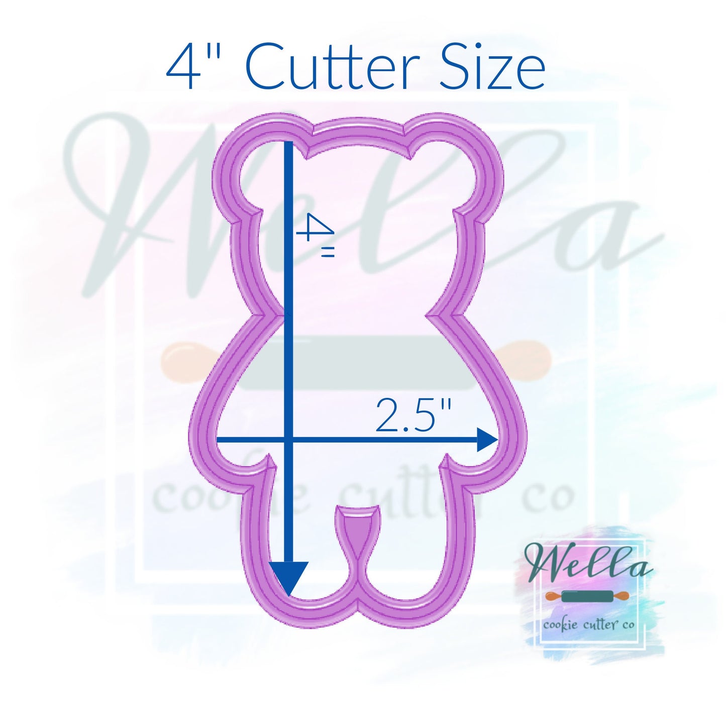 Stuffed Bear Cookie Cutter, Baby Bear Cookie Cutter