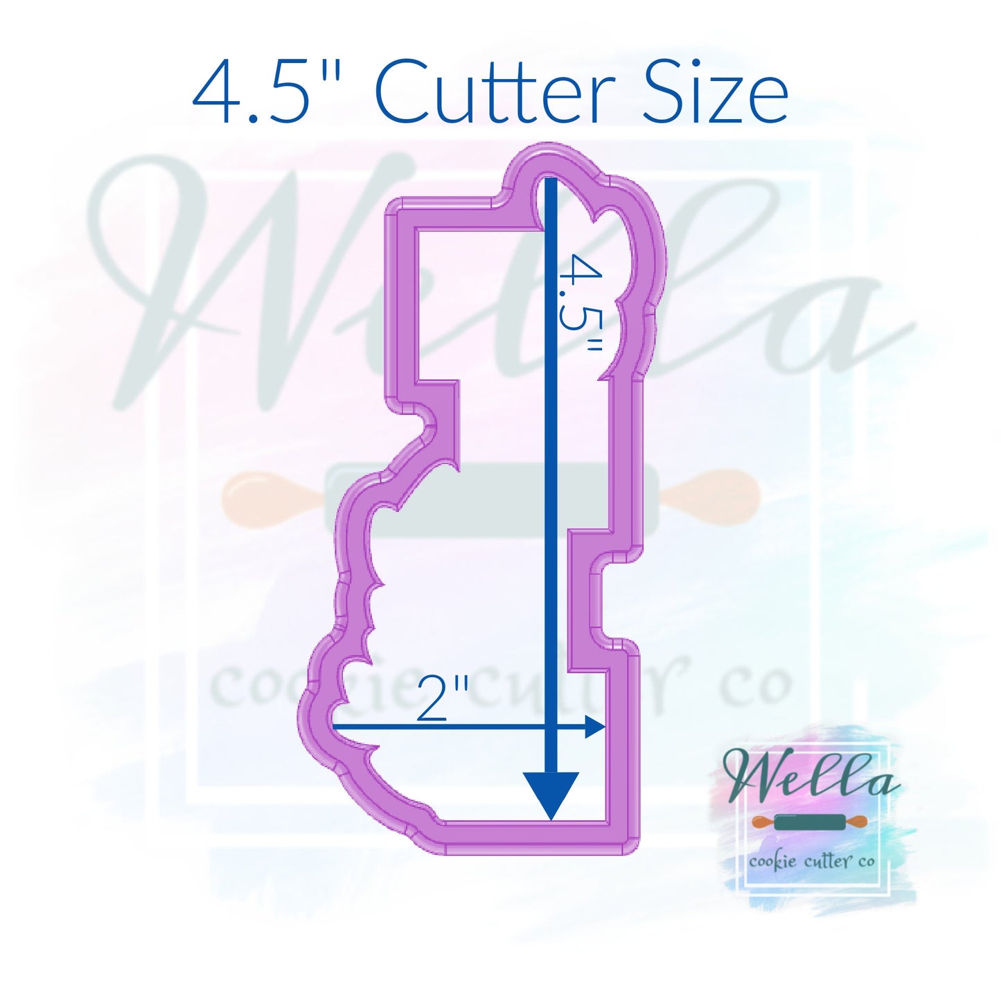 Baby Blocks with Greenery Cookie Cutter - Optional Stencil