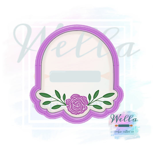 Simple Floral Arch Plaque Cookie Cutter