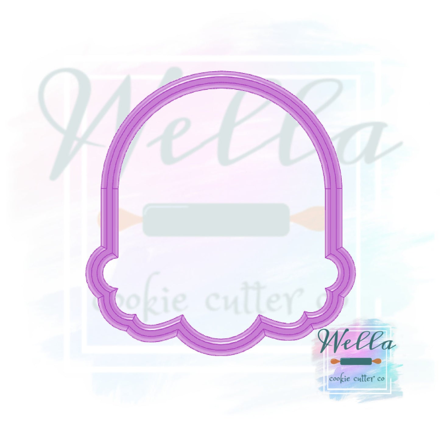 Simple Floral Arch Plaque Cookie Cutter