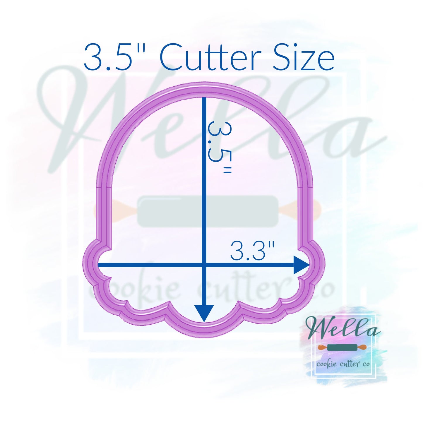 Simple Floral Arch Plaque Cookie Cutter