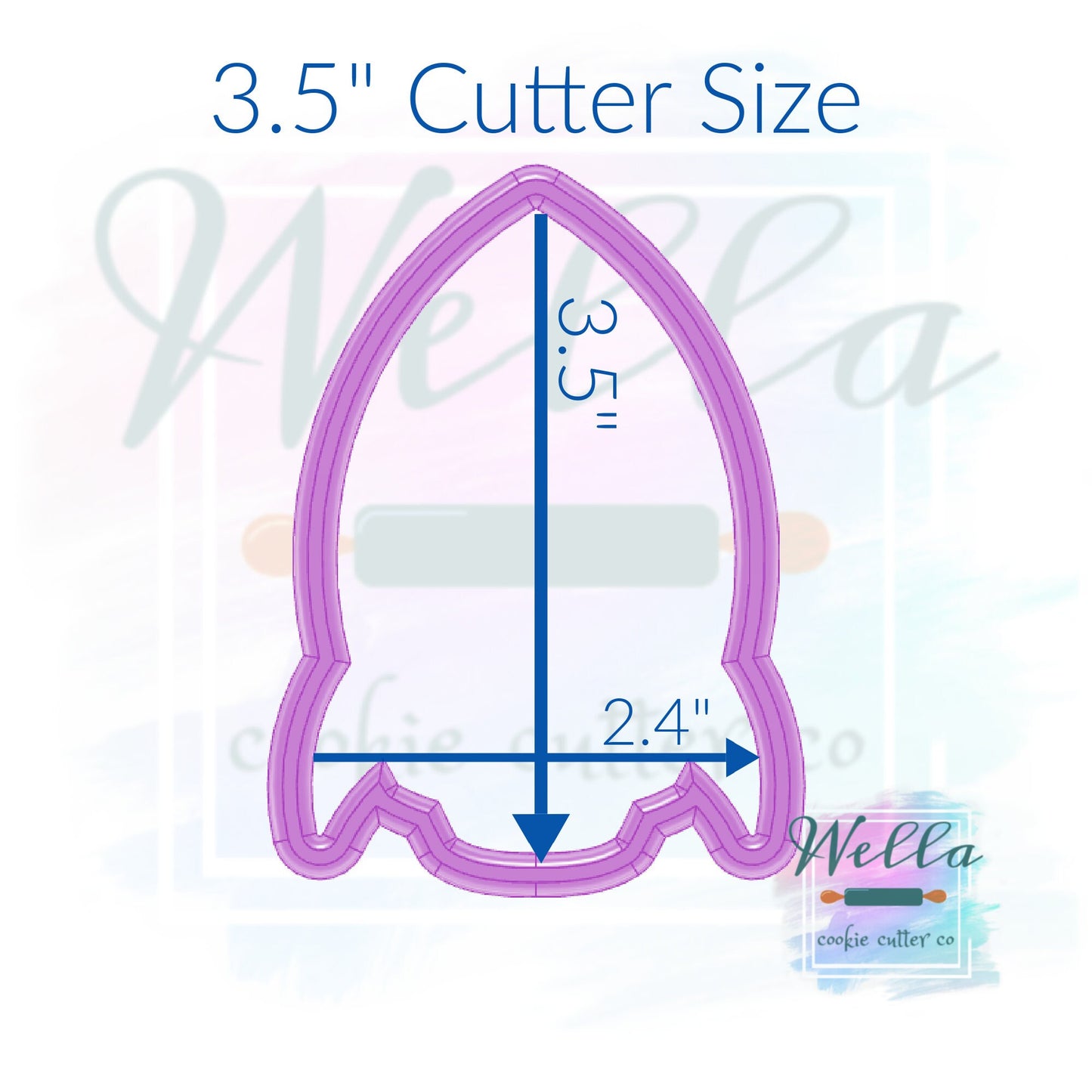 Space Rocket Chubby Cookie Cutter, Space Themed Cookie Cutter
