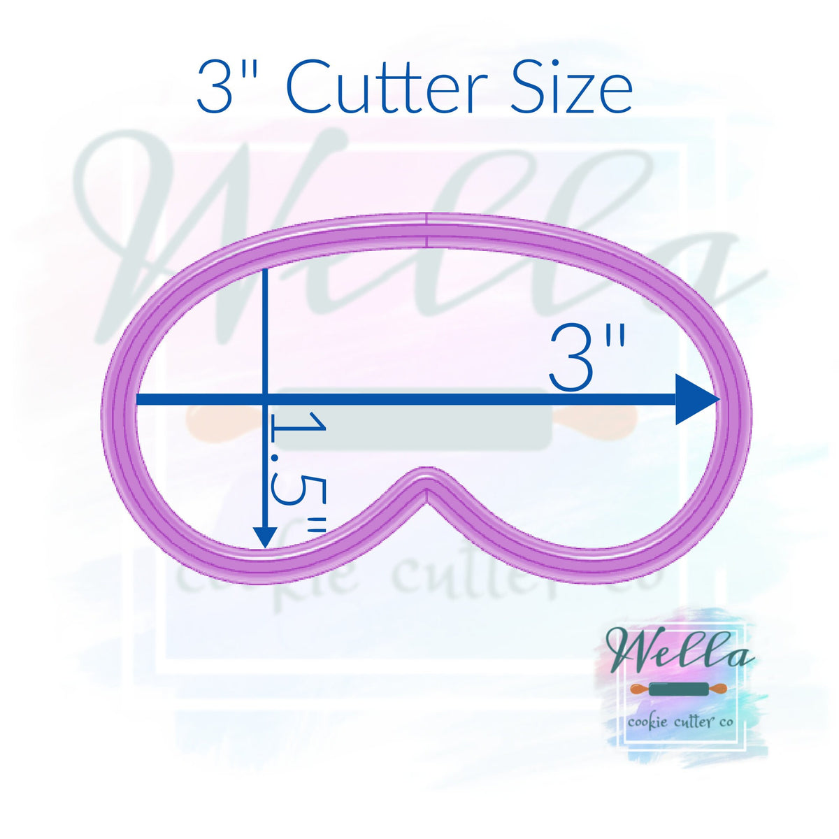 Sleep Mask Cookie Cutter, Eye Mask Cookie Cutter