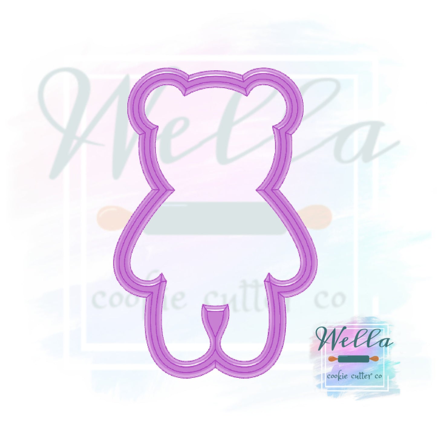 Stuffed Bear Cookie Cutter, Baby Bear Cookie Cutter