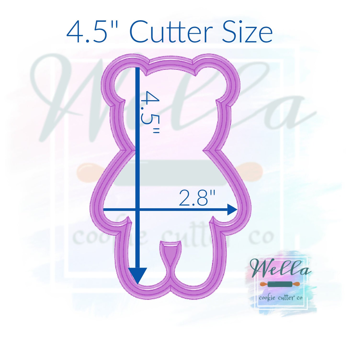Stuffed Bear Cookie Cutter, Baby Bear Cookie Cutter