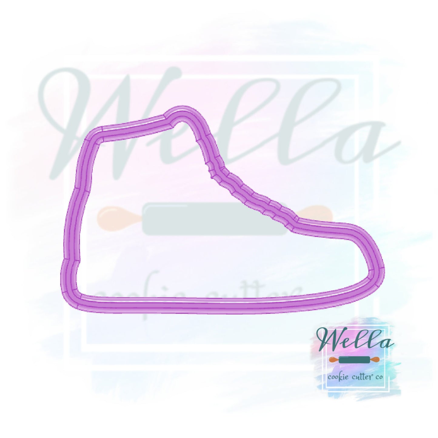 Basketball Shoe Cookie Cutter with Optional Stencil