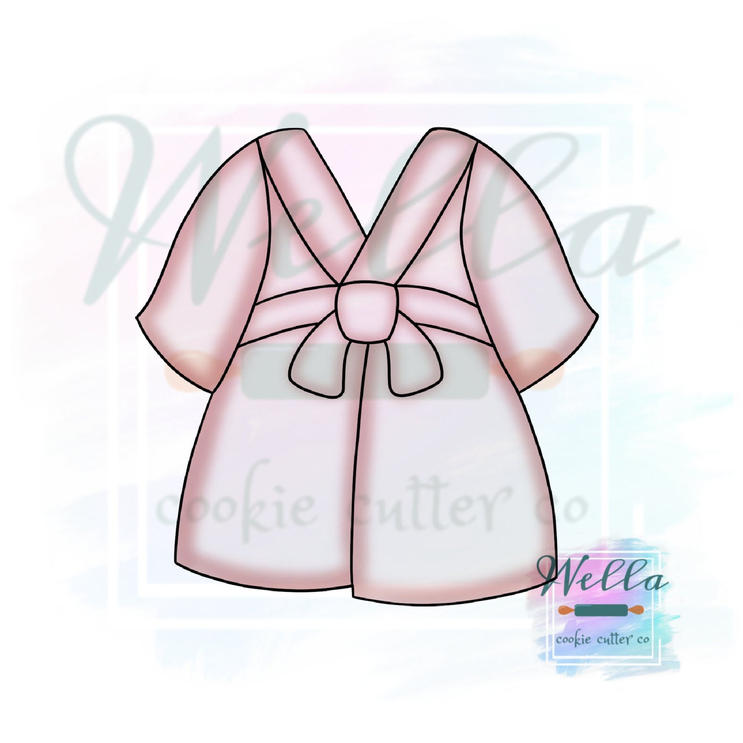 Bath Robe Cookie Cutter, Spa Themed Cookie Cutter