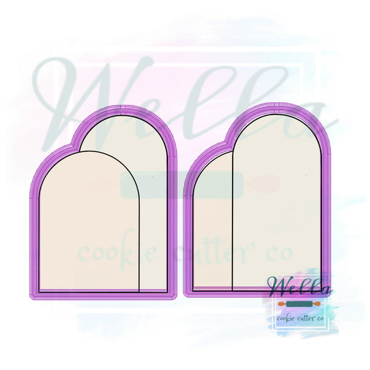 Double Arch Plaque Cookie Cutter, Plaque Cookie Cutter