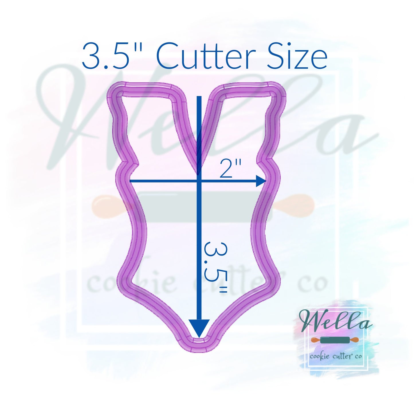 Swimsuit with Ruffled Top #2 Cookie Cutter