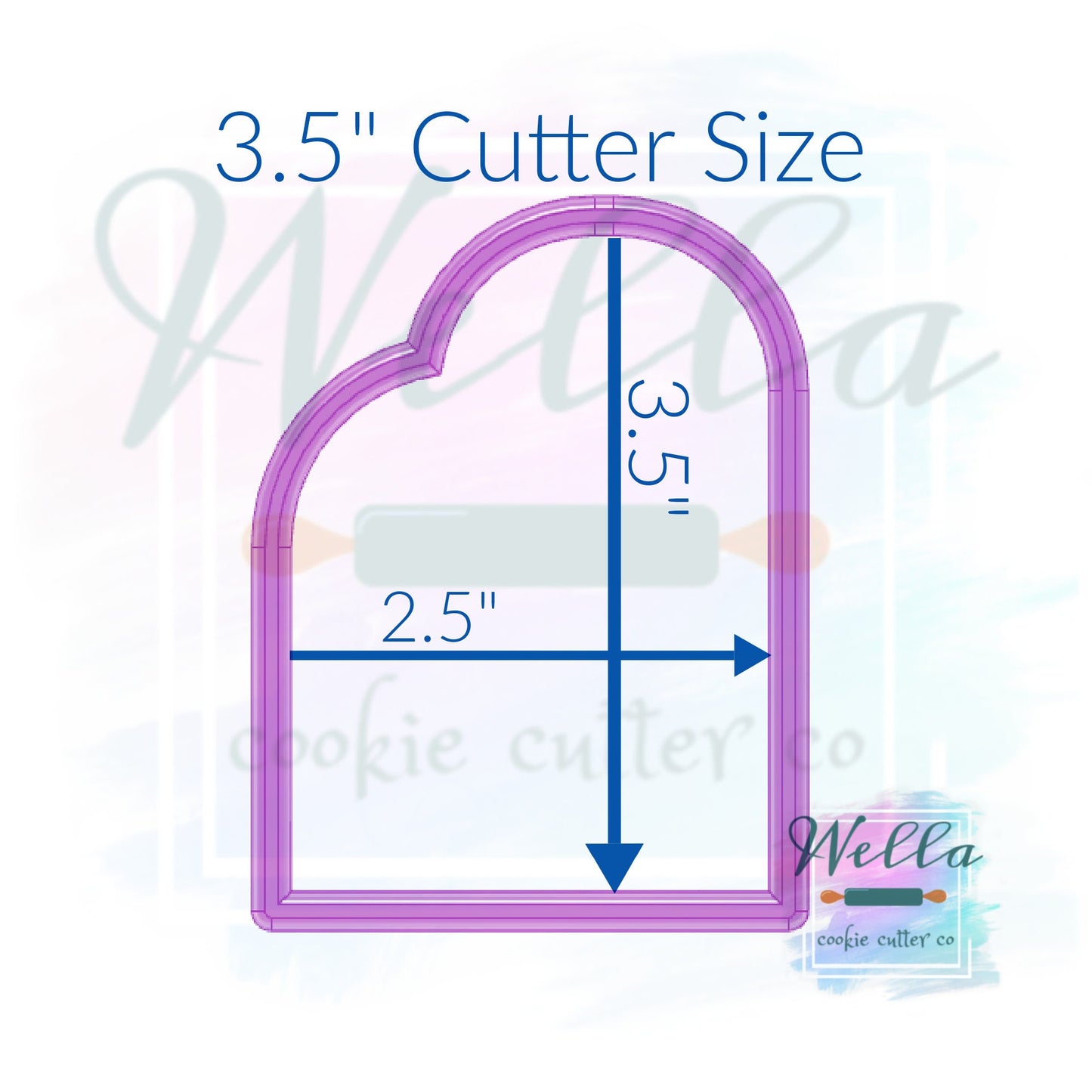 Double Arch Plaque Cookie Cutter, Plaque Cookie Cutter