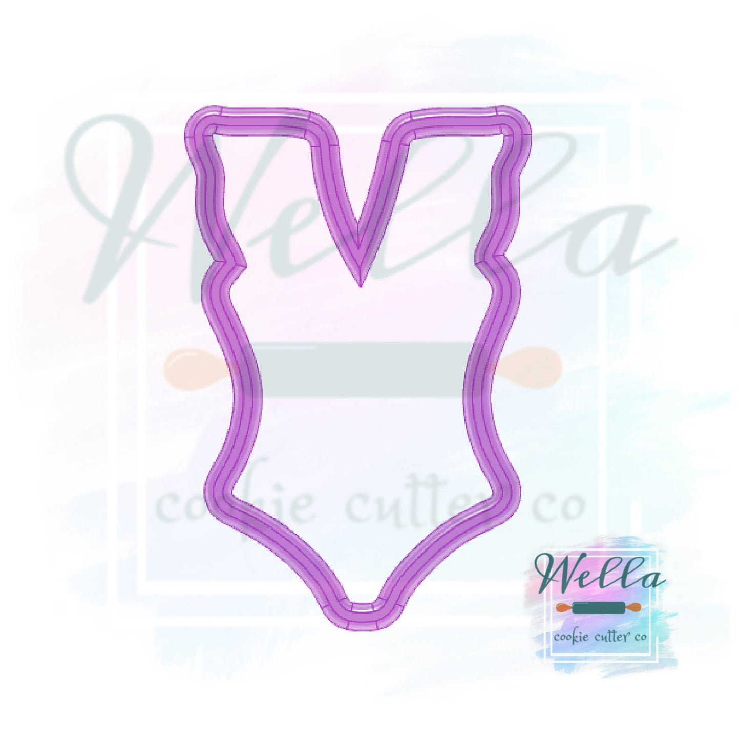 Swimsuit with Ruffled Top #2 Cookie Cutter