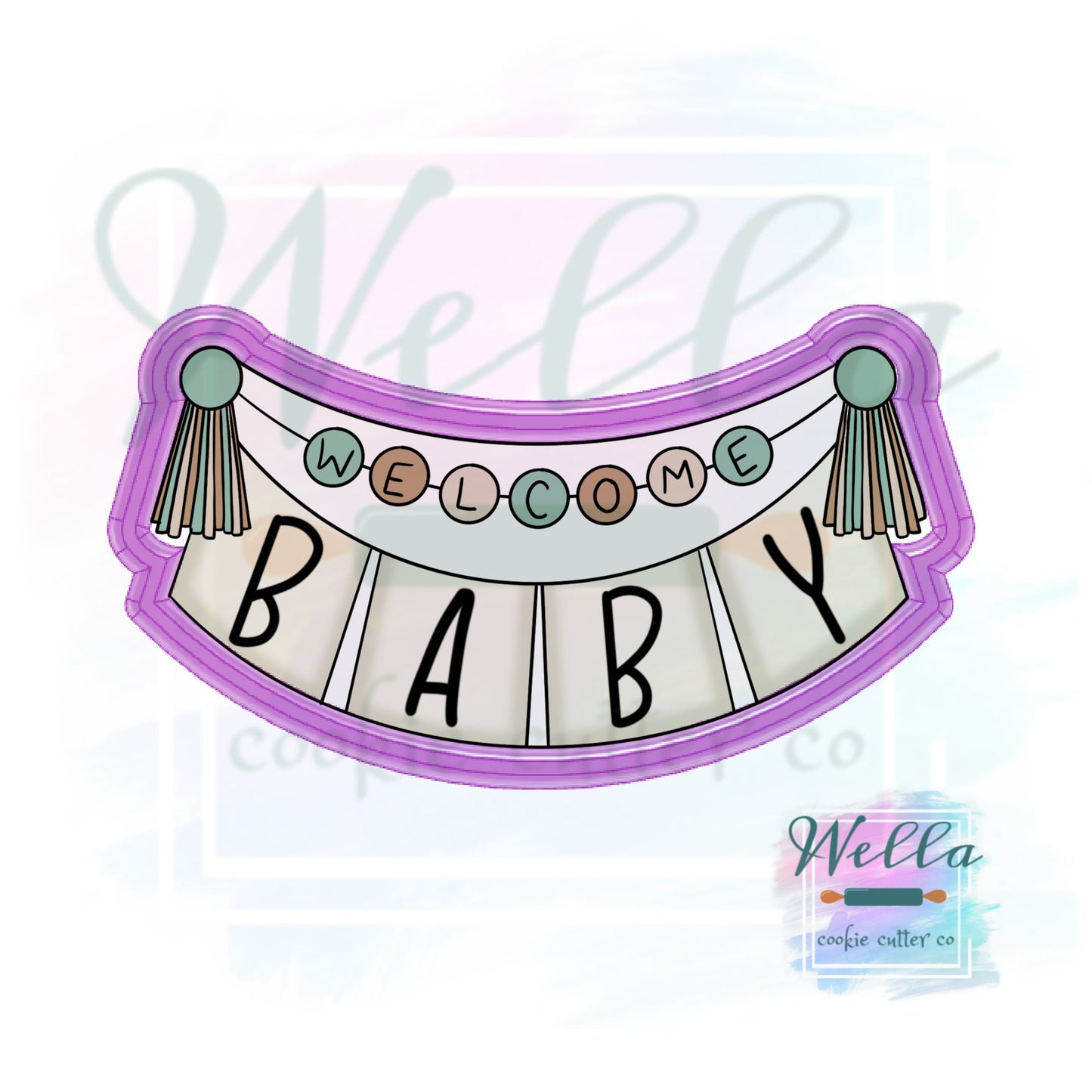 Banner with Tassels Cookie Cutter