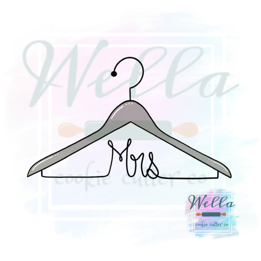 Mrs Bridal Hanger Cookie Cutter
