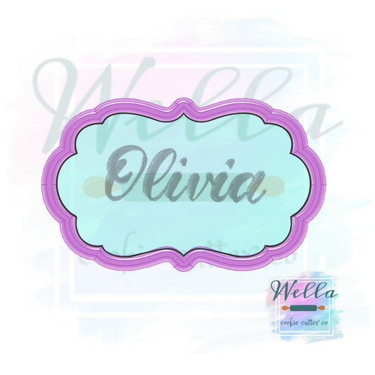 Plaque Olivia Cookie Cutter