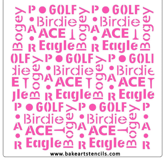 Golf Talk Pattern Cookie Stencil