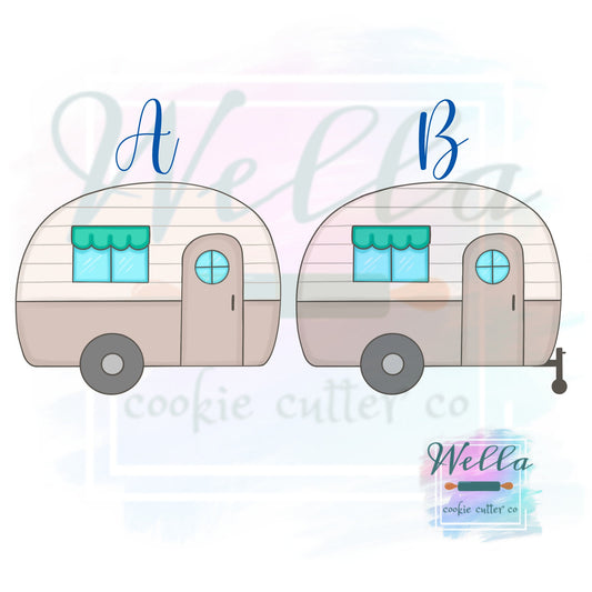 Cute Camper Cookie Cutter, Camping Cookie Cutter