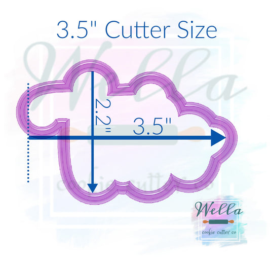 Number Two Text Cookie Cutter - Lower Case with Optional Stencil