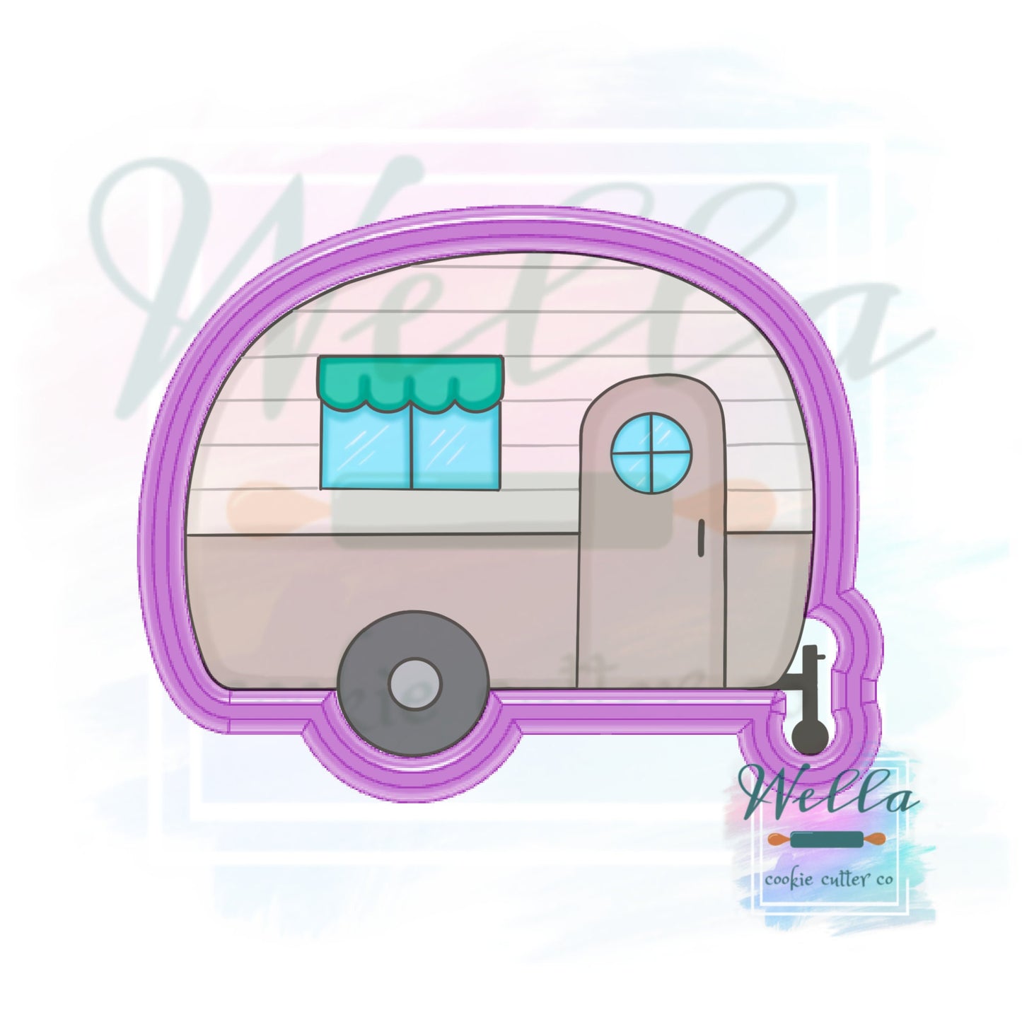 Cute Camper Cookie Cutter, Camping Cookie Cutter