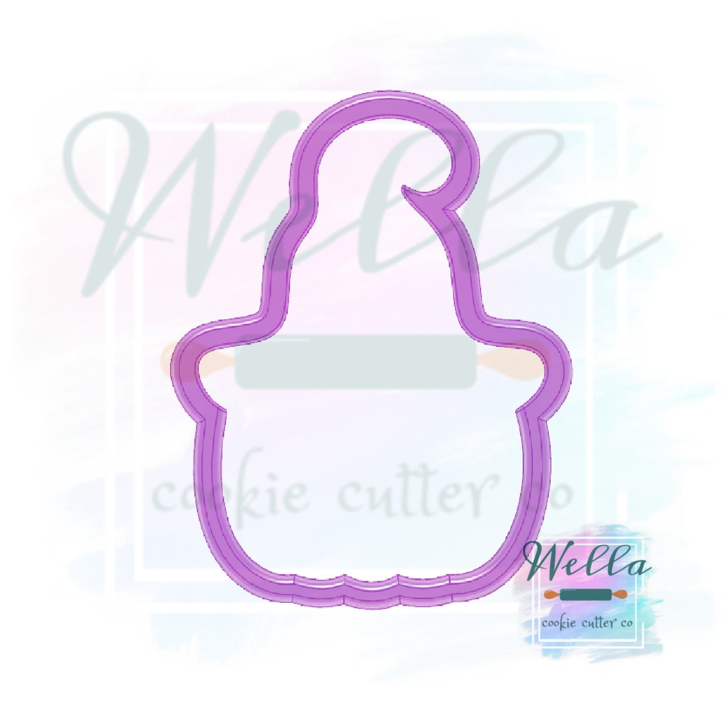 Pumpkin Wearing Witch Hat Cookie Cutter