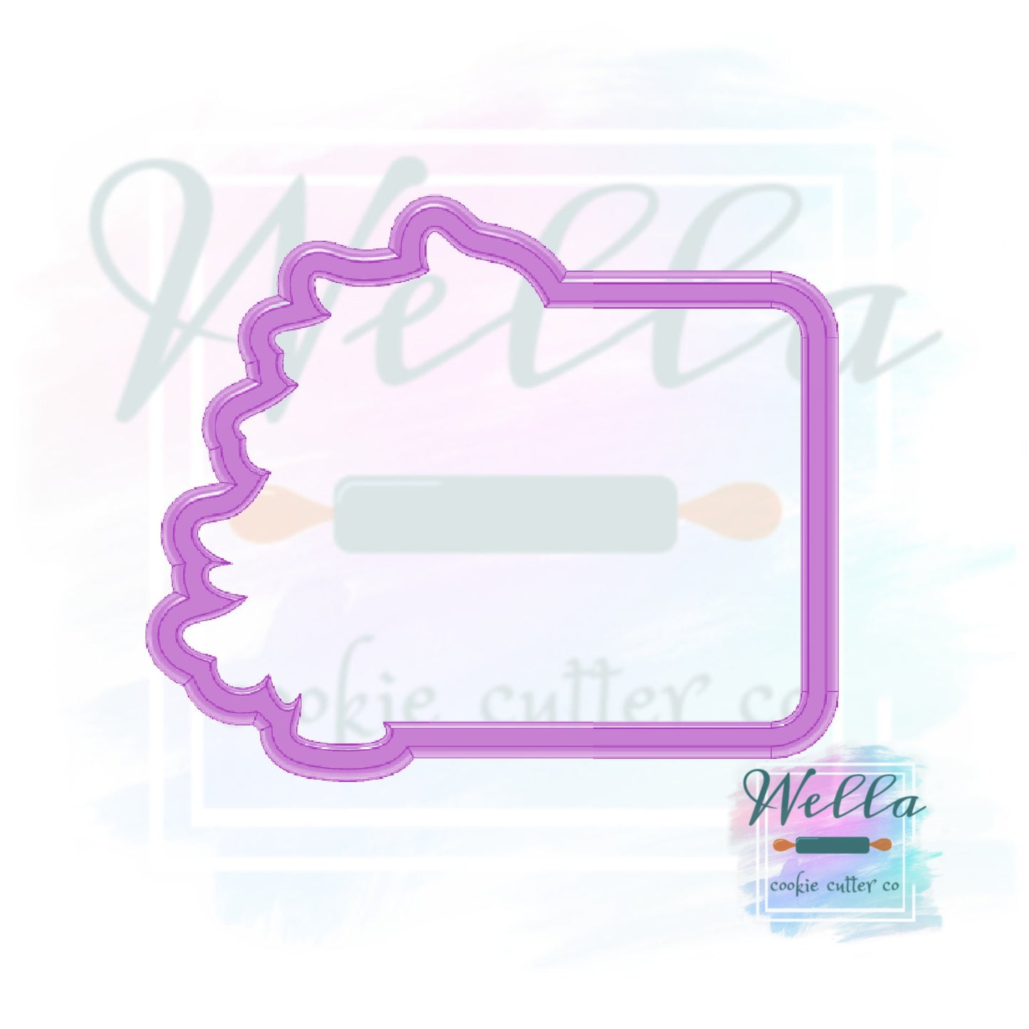 Christmas Tree Name Plaque #2 Cookie Cutter with Optional Stencil