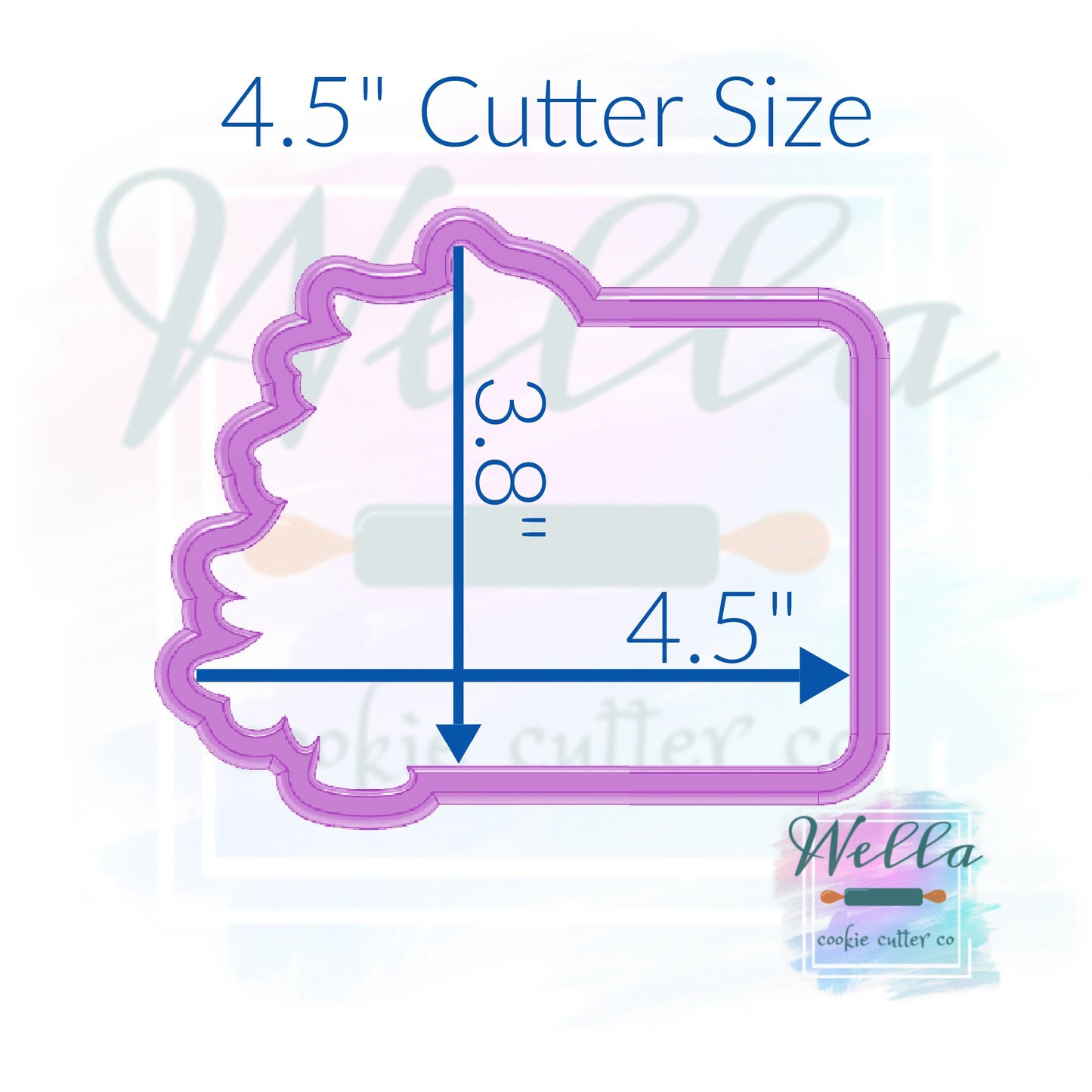 Christmas Tree Name Plaque #2 Cookie Cutter with Optional Stencil
