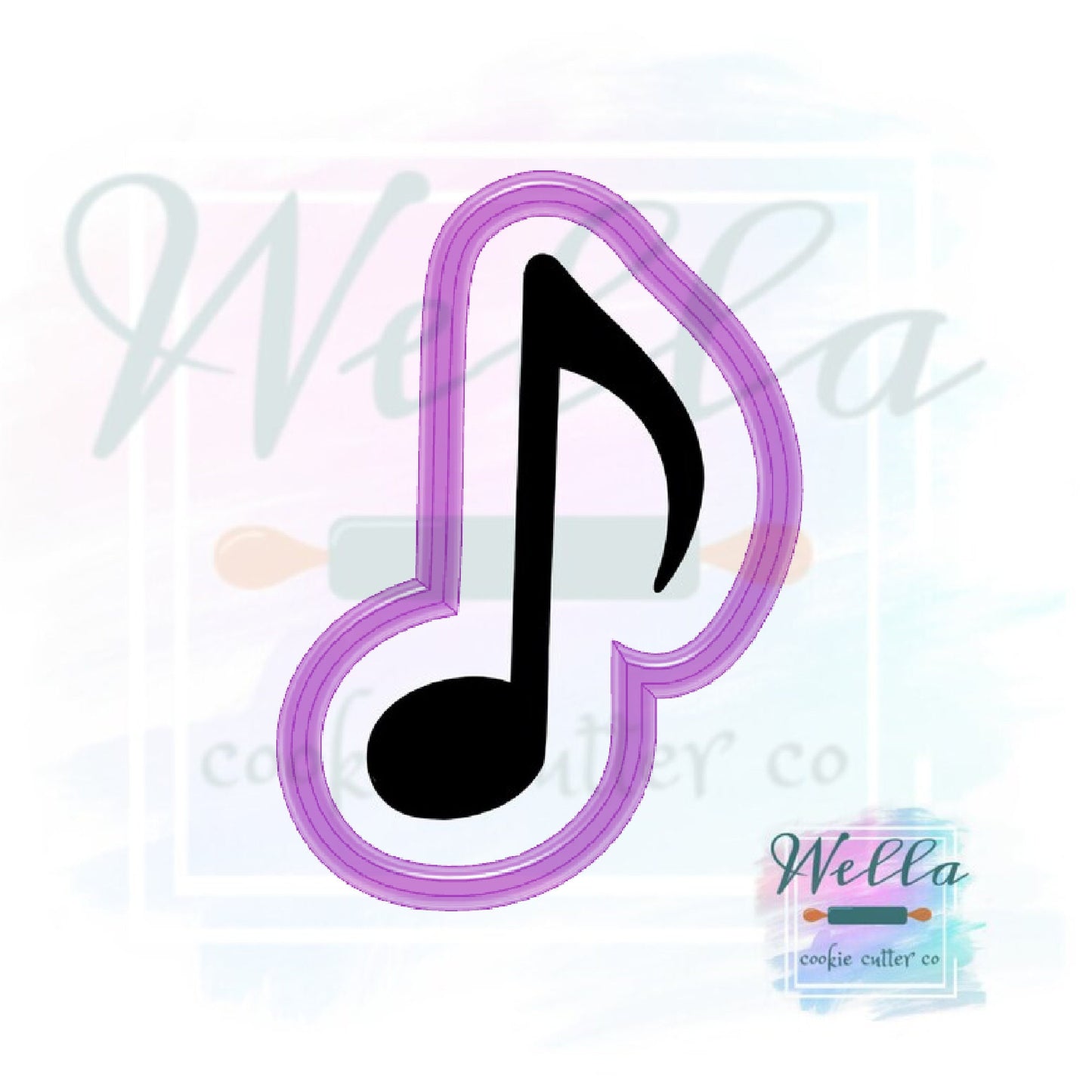 Music Note Cookie Cutter, Single Music Note Cookie Cutter, Eighth Note Cutter