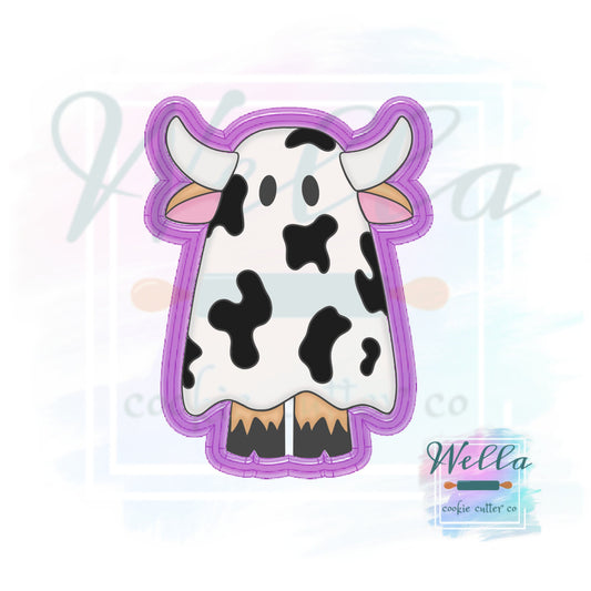 Ghost Cow Cookie Cutter with Optional Stencil