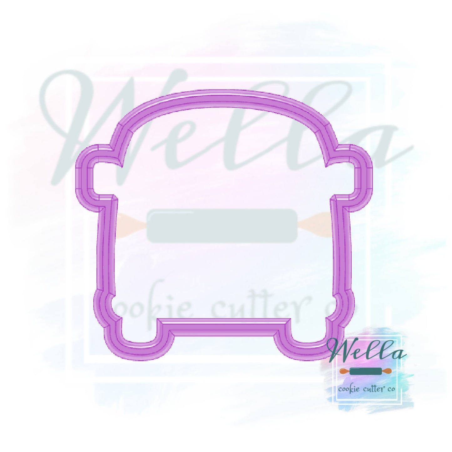 Hippie Van Front View Cookie Cutter