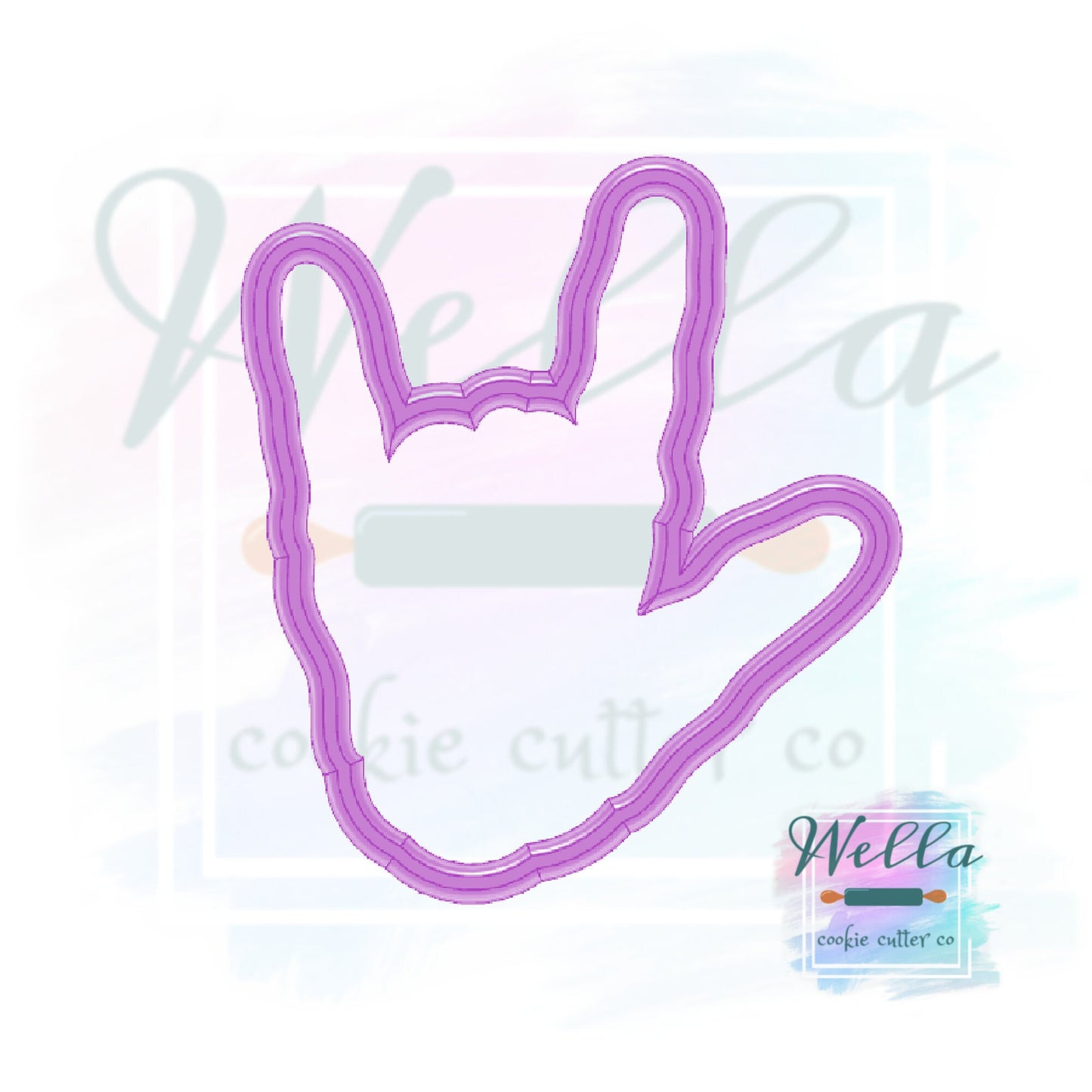 I Love You Skeleton Cookie Cutter with Optional Stencil, Skeleton Hand Cookie Cutter, Halloween Cutter