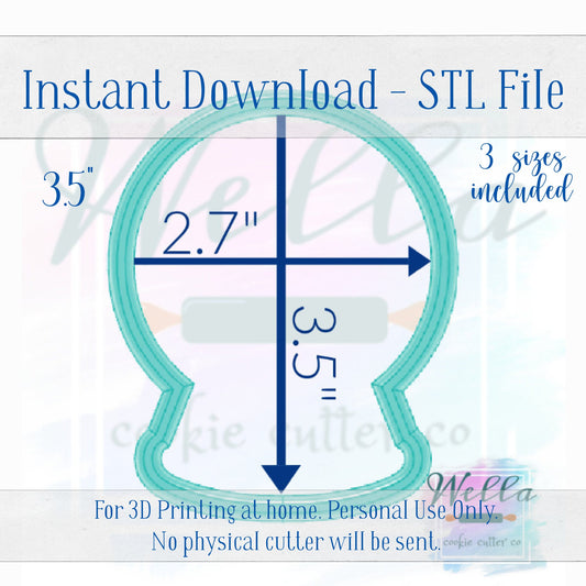 Digital STL File - Snow Globe Cookie Cutter - 3 Sizes Included 2" Mini, 3.5", & 4"