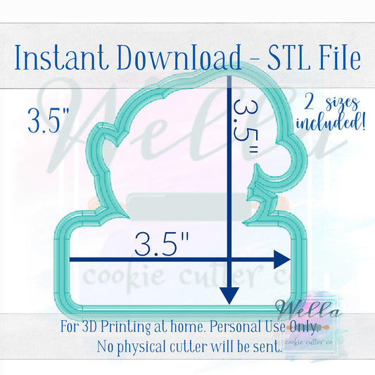 Digital STL File - Elf Boy Plaque Cookie Cutter - 2 Sizes Included 3.5" & 4"