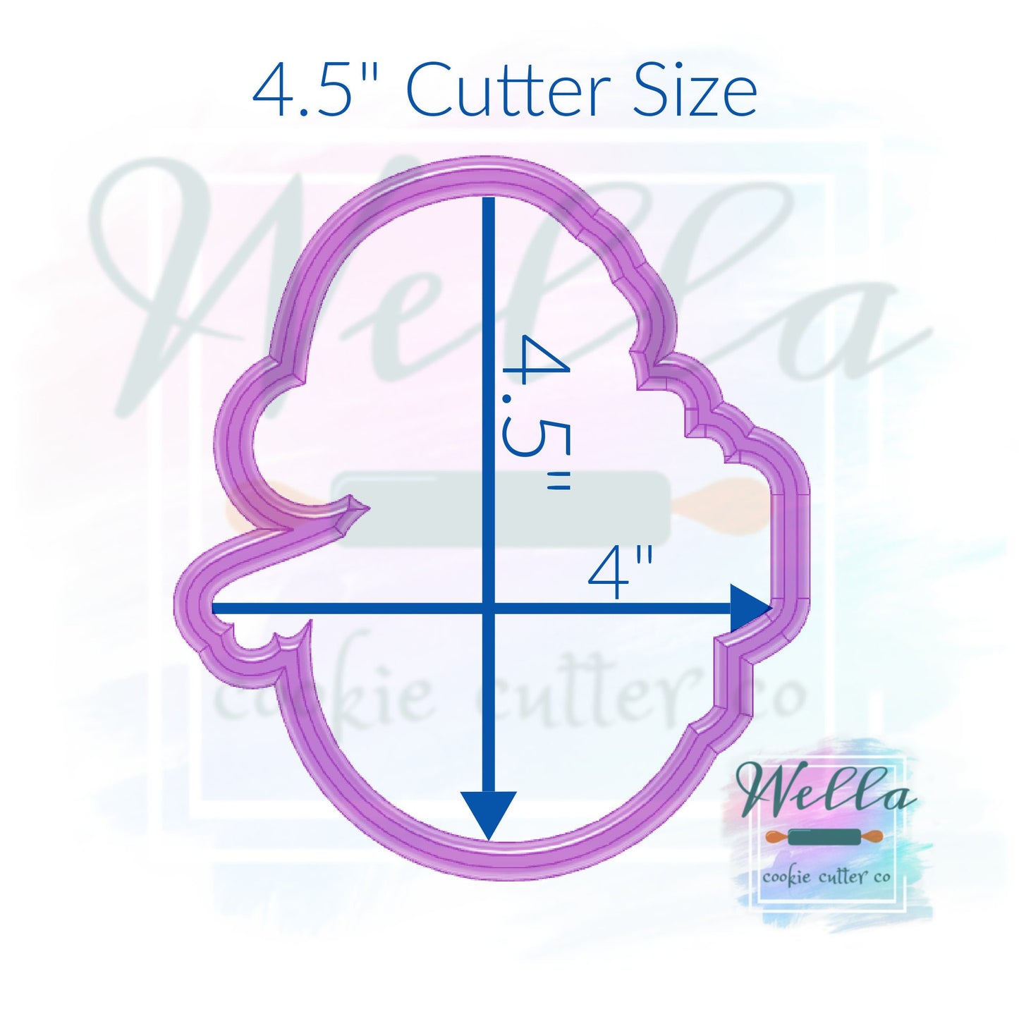 Bougie Snowman Cookie Cutter with Optional Stencil, Snowman with Tumbler Cookie Cutter