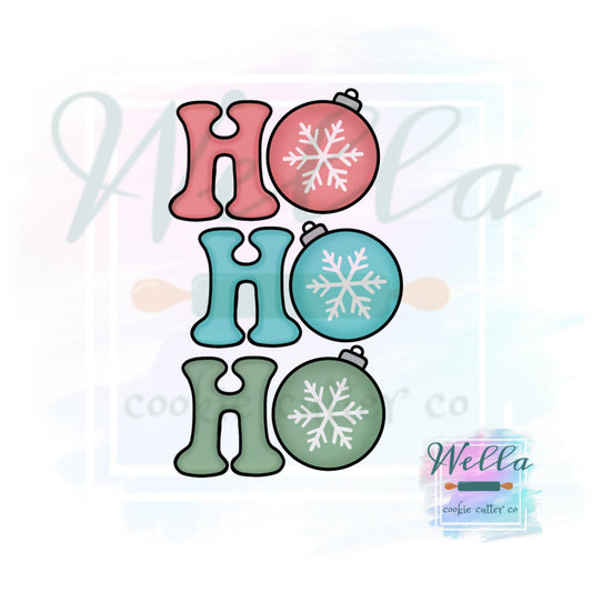 HO HO HO Cookie Cutter, Christmas Cookie Cutter