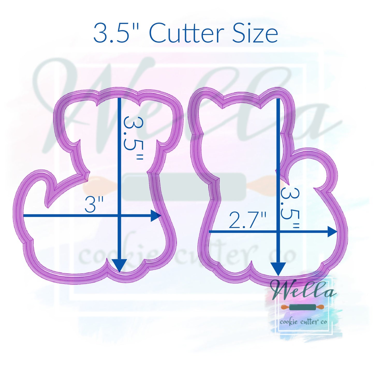 Gingerbread Pet Set Cookie Cutters, Gingerbread Dog and Cat Cookie Cutters
