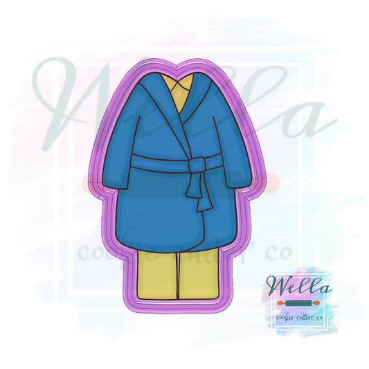 Pajamas with Robe Cookie Cutter, Little Boy Pajamas Cookie Cutter