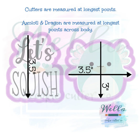 Let's Squish Valentine Cookie Cutter Set, 2 pc Cookie Cutter Set with Optional Stencil