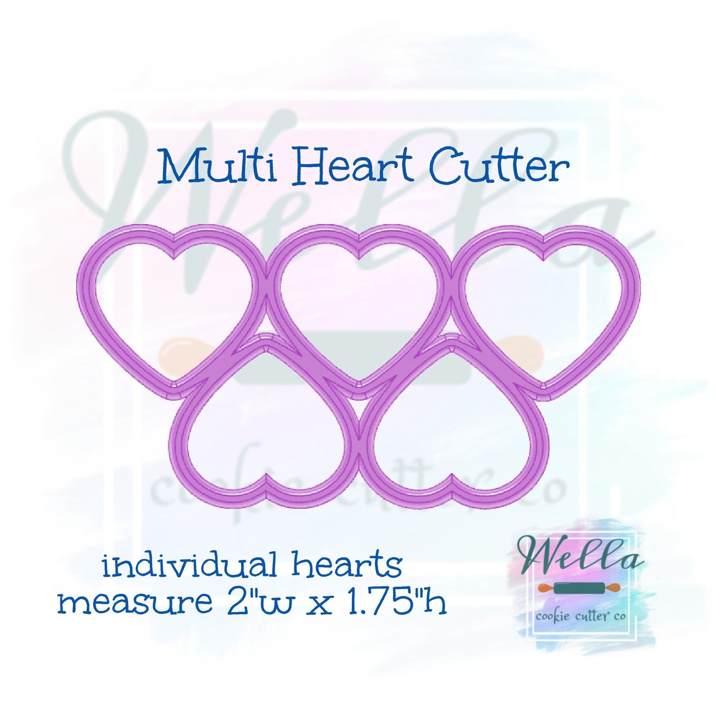 Conversation Mini Heart with Optional Cutter & Stencil Designs