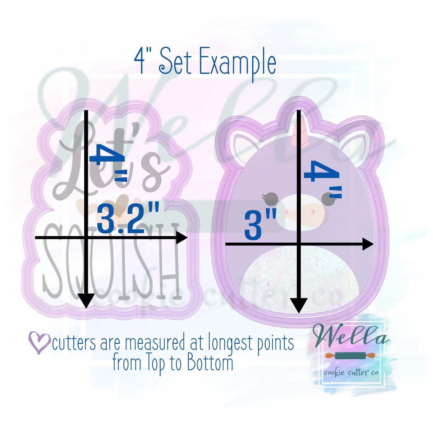 Let's Squish Valentine Cookie Cutter Set, 2 pc Cookie Cutter Set with Optional Stencil
