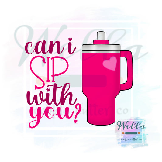 Tumbler #2 Set Cookie Cutters with Optional Stencil