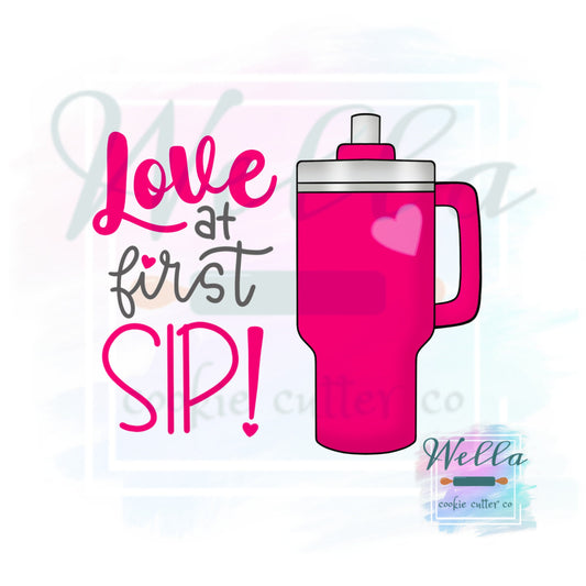 Tumbler Set Cookie Cutters with Optional Stencil