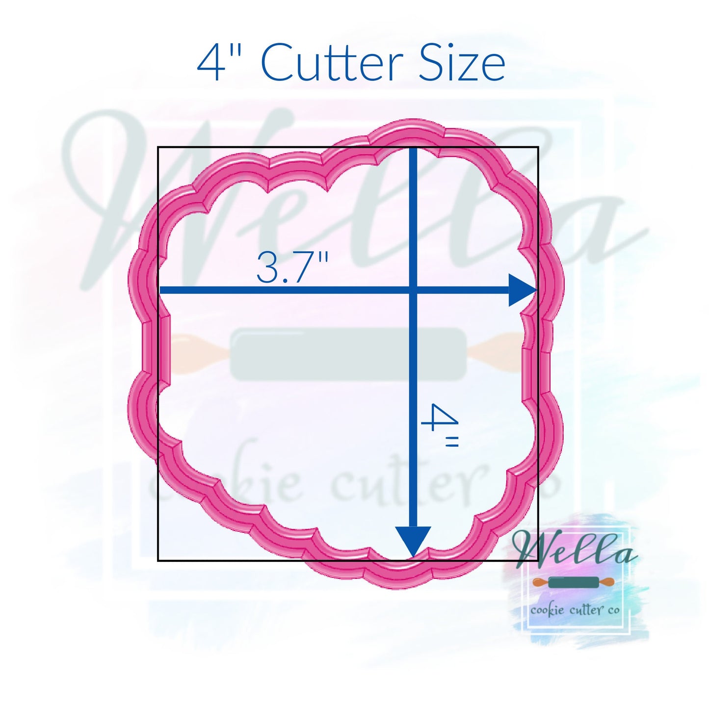 Vintage Heart Buttercream Cake Cookie Cutter