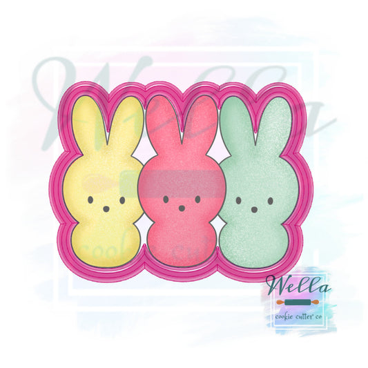 Marshmallow Bunny Trio Cookie Cutter