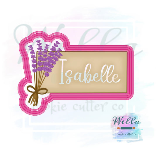 Lavender Bouquet Plaque Cookie Cutter